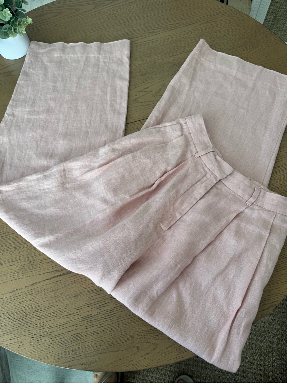 Posse Exclusive Wyatt Pleated Linen Wide-Leg Pants - Picture 4 of 10